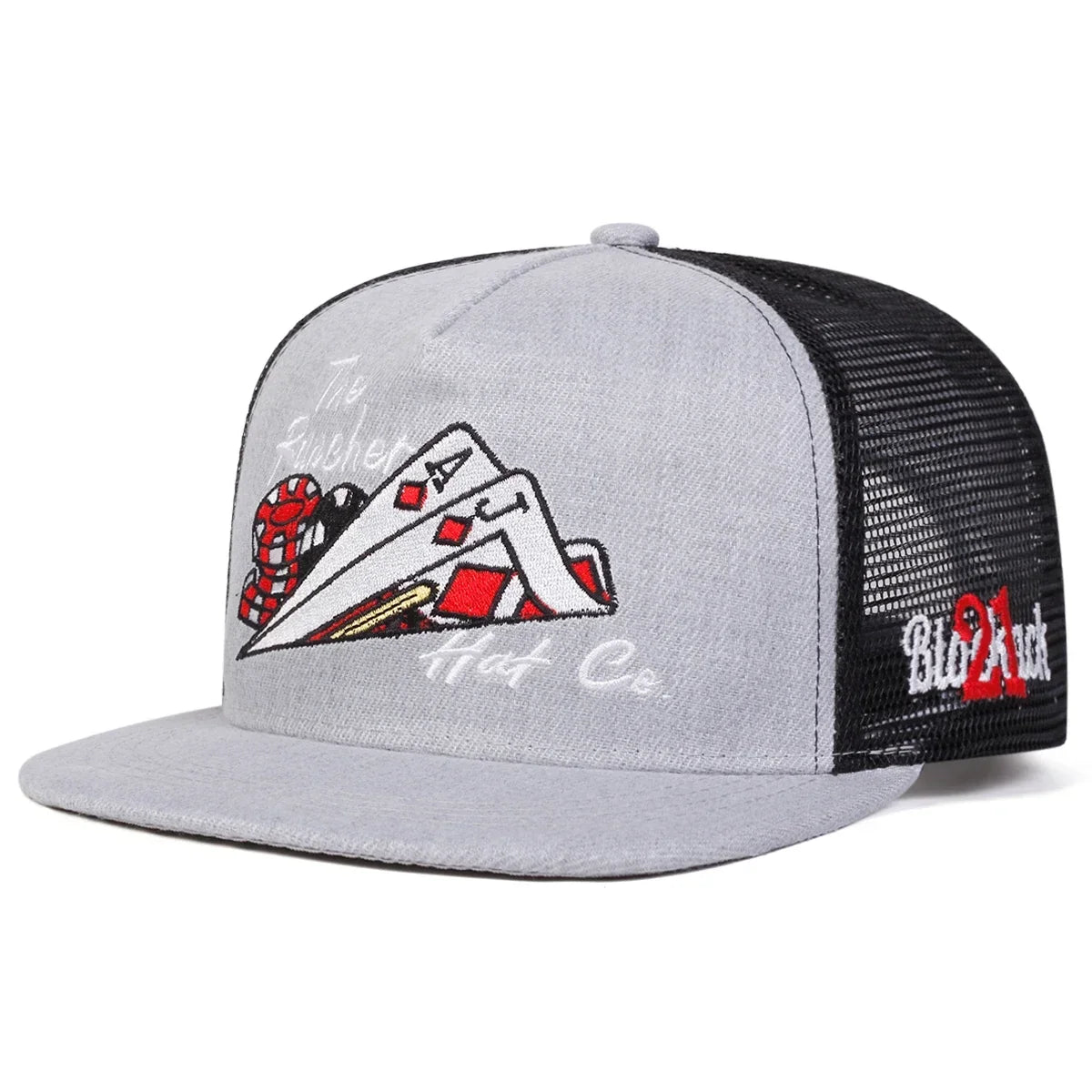 Poker Embroidered Mesh Snapback
