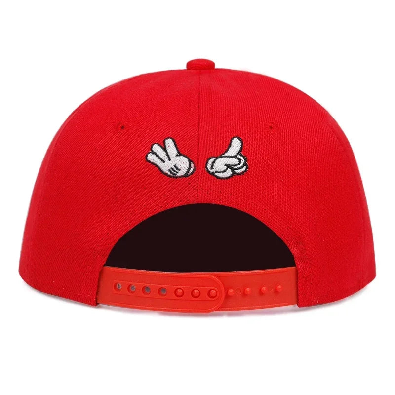 Masked Embroidered Hip-Hop Snapback