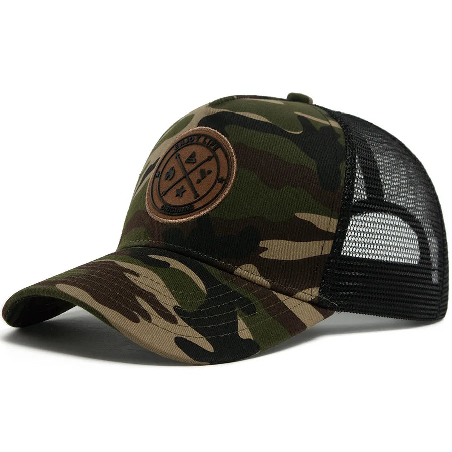 Enjoy Life Camo Snapback Cap