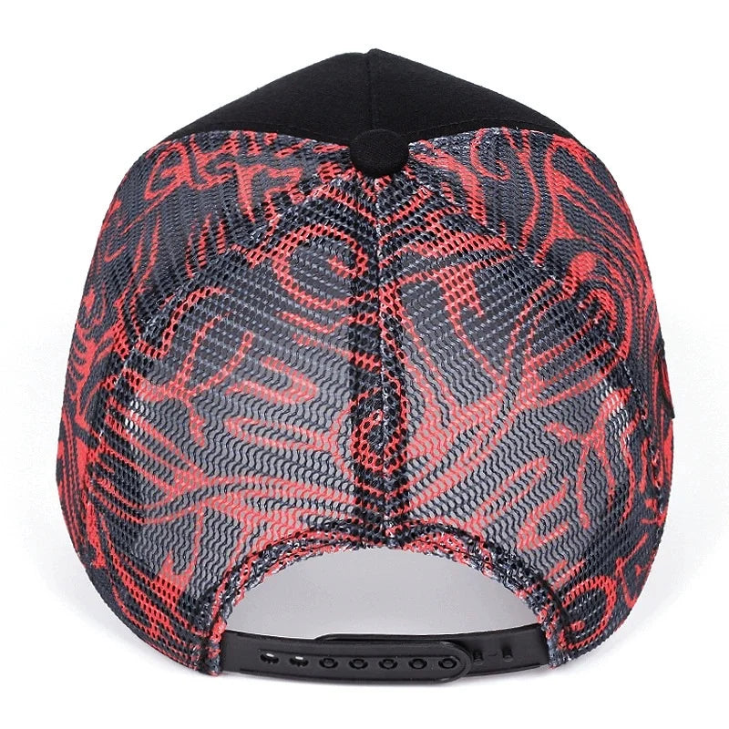 Cartoon Mesh Snapback Cap