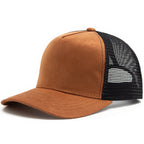 Suede Mesh Trucker Cap