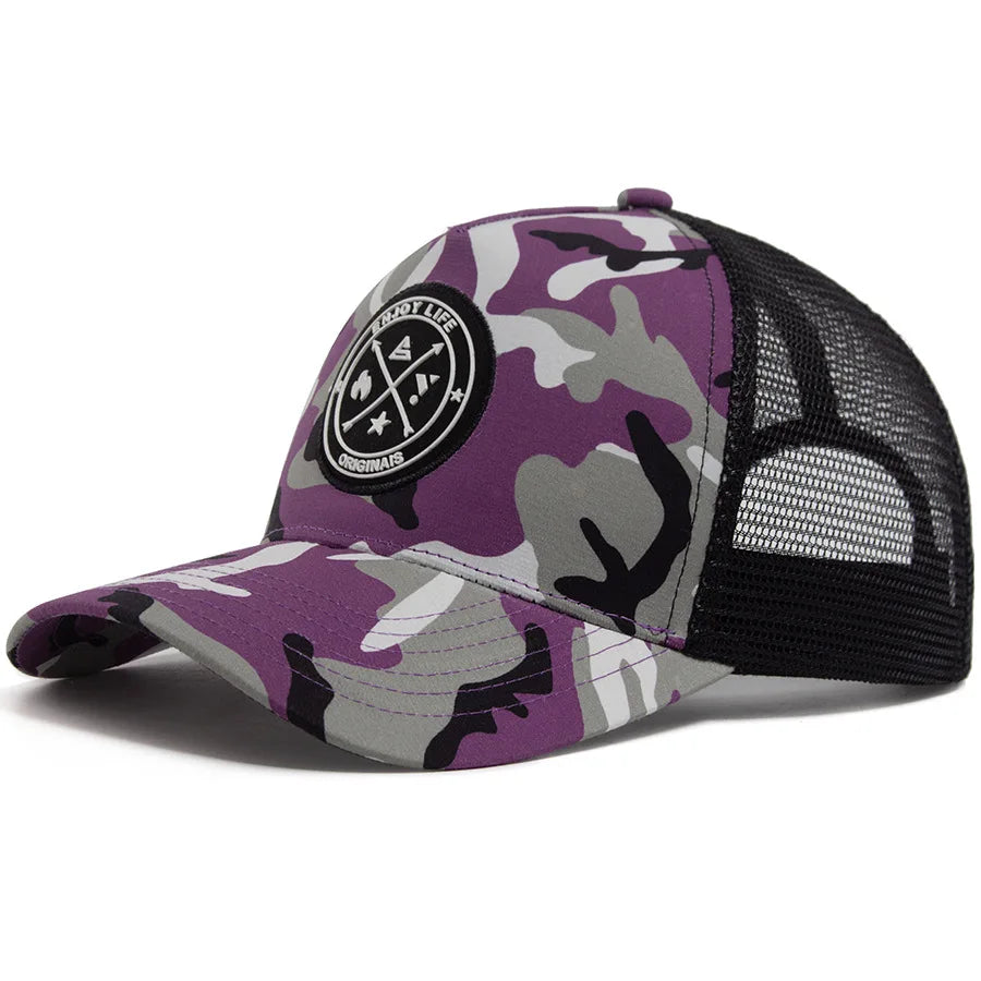Enjoy Life Camo Snapback Cap