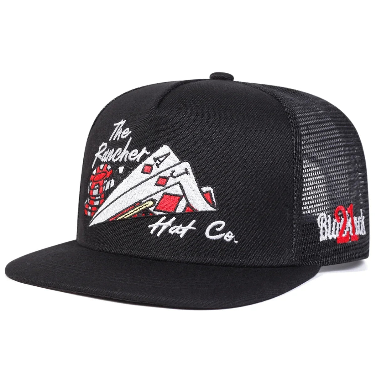 Poker Embroidered Mesh Snapback