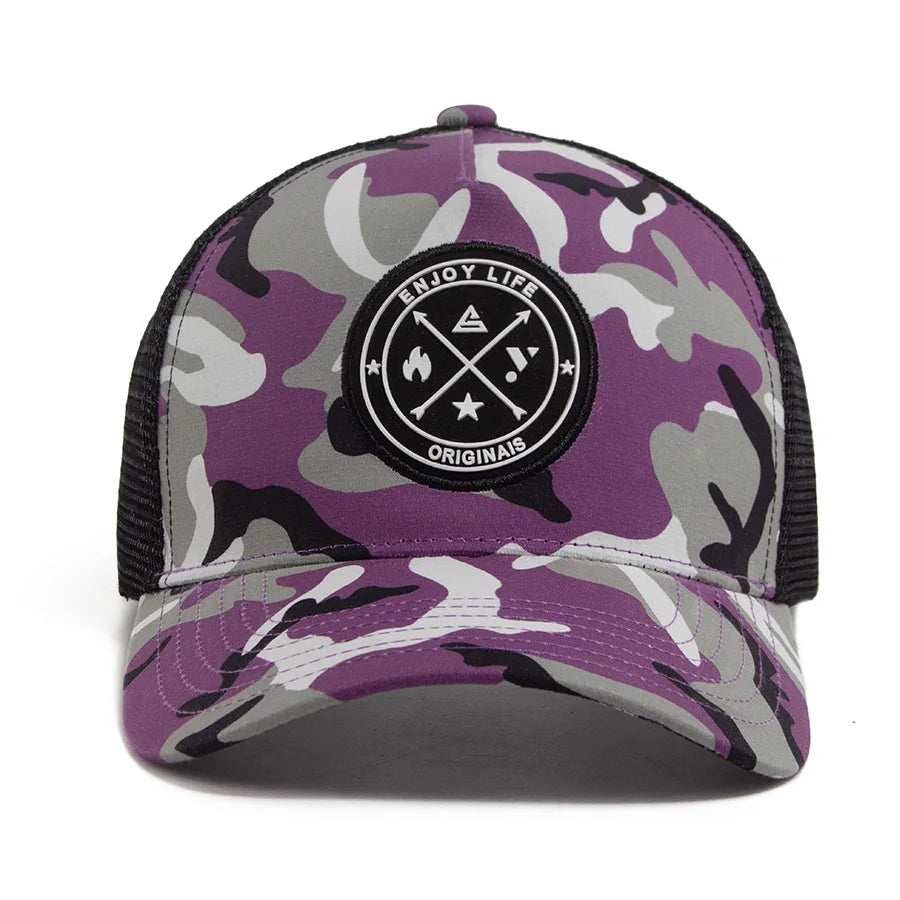 Enjoy Life Camo Snapback Cap
