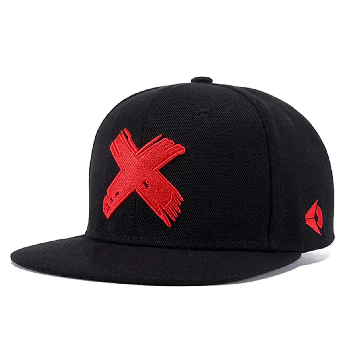 X Letter Embroidered Hip-Hop Snapback