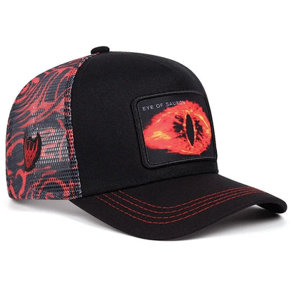 Cartoon Mesh Snapback Cap