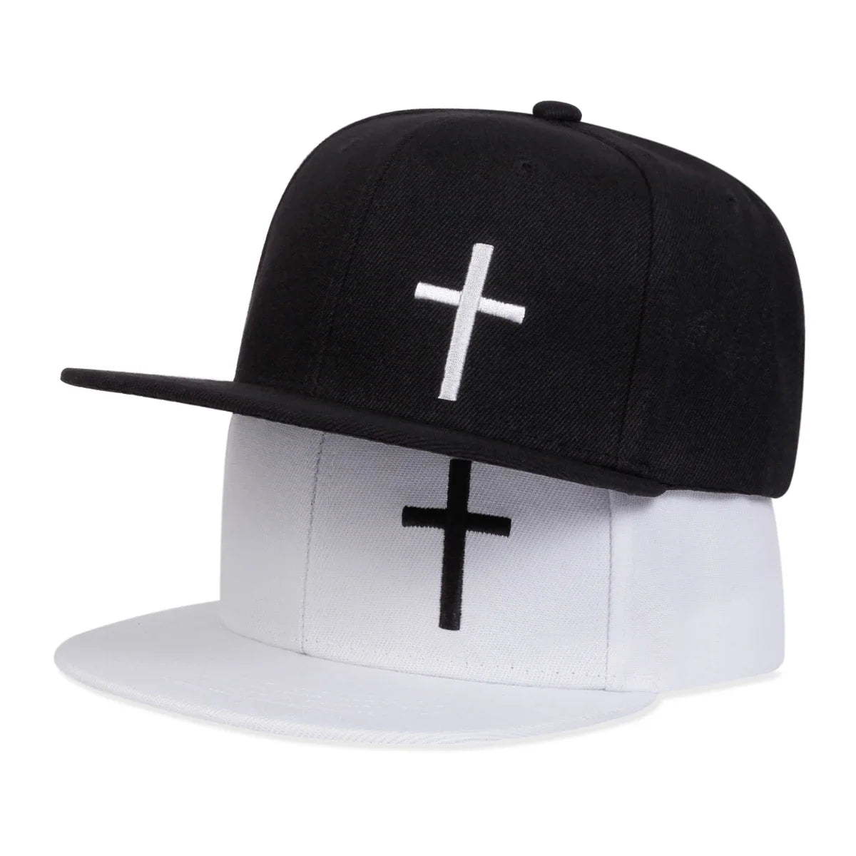 Cross Embroidered Hip-Hop Snapback